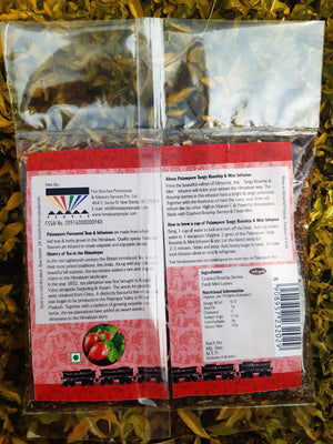 Palampore Pouches: Rosehip& Mint Infusion and Wild Tulsi Green tea- Foil Pouches