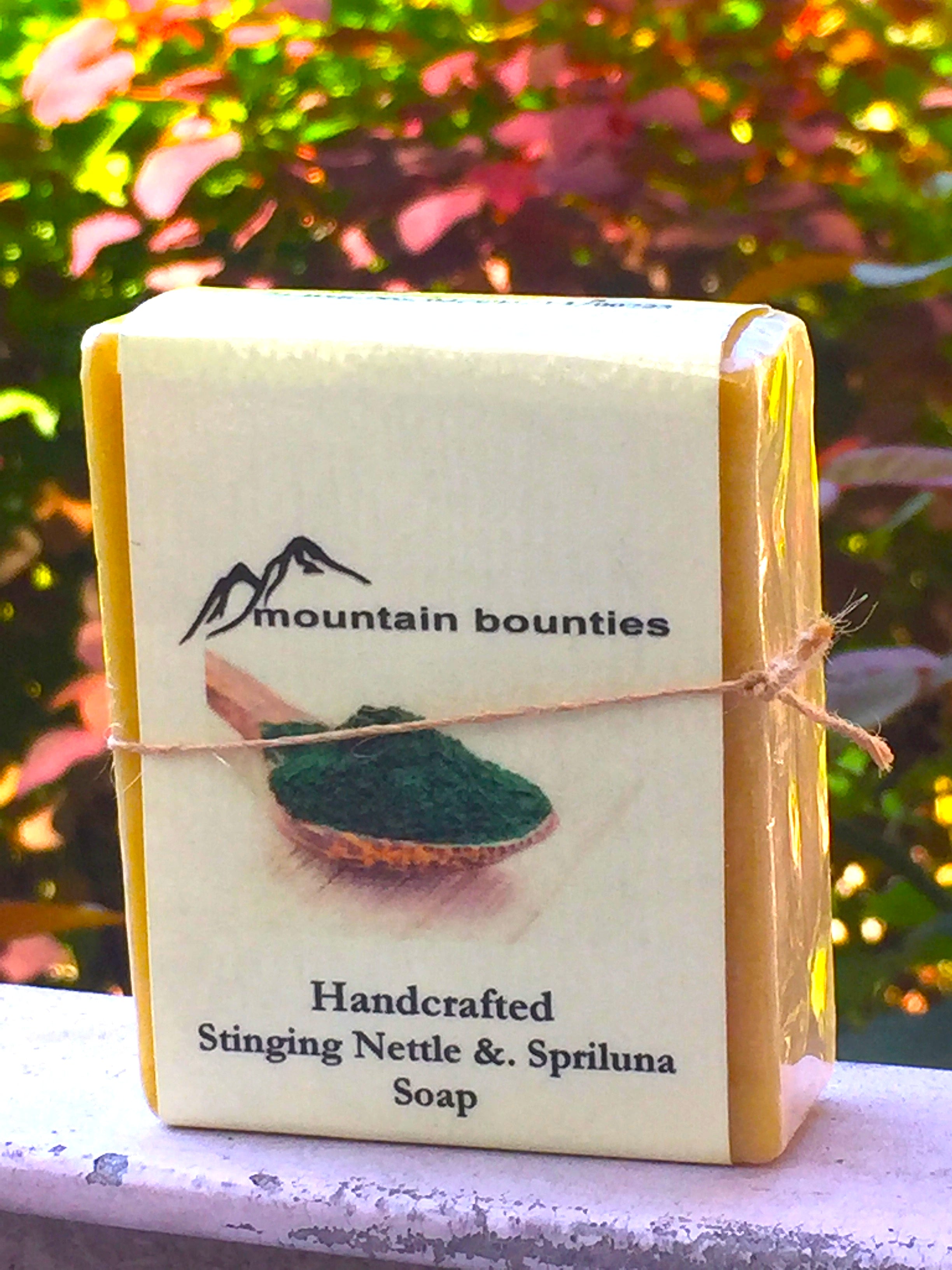 Handmade Stinging Nettle & Spirulina Soap, handmade cold pressed, 100% natural, 100% Handmade, Cold Pressed, herbal soap, cold pressed, Handmade, 100% Natural, Moisturising for face, hands and hair, Recommended for prematurely aged skin, sensitive, inflamed and dry skin. Cold pressed, 100% natural, handmade, Natural Skin Care, Natural oils, Skin Care, Himachal Oils, Himalayan Salt, Mountain Bounties, Himalayan people Care