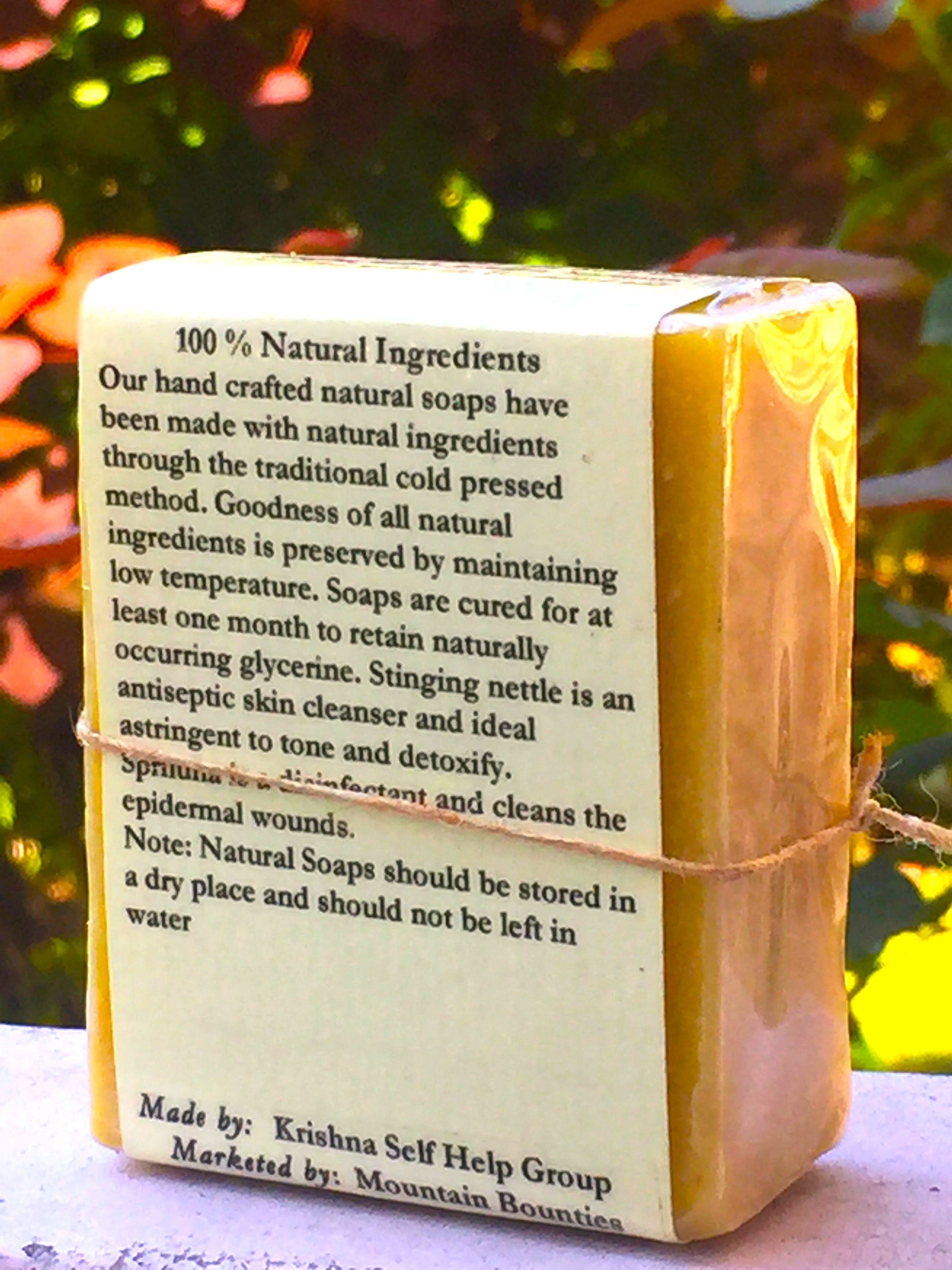 100% Natural cold pressed soaps Stining nettle, Spirulina