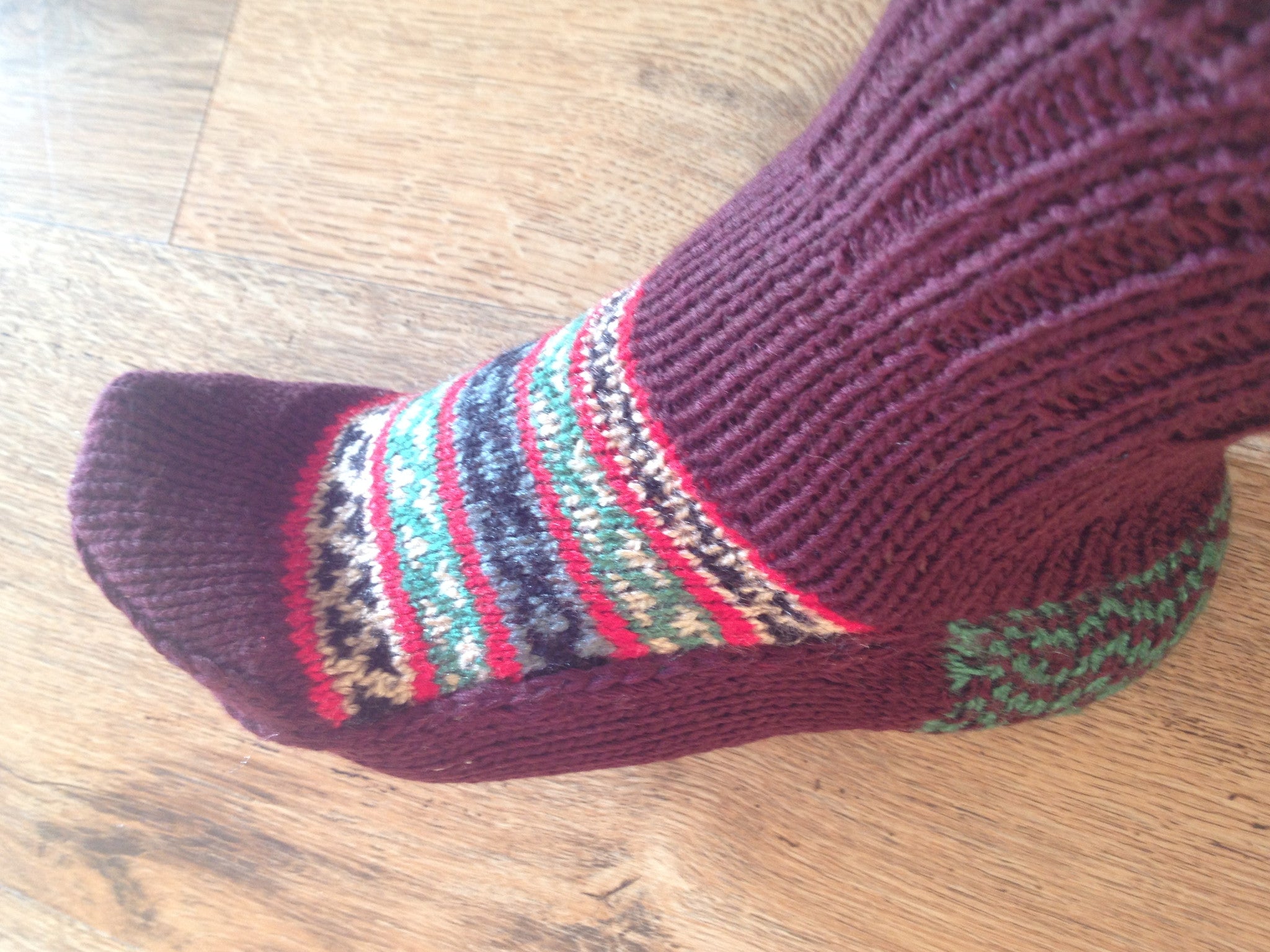 Woolen Socks, Burgundy & Christmas Colours