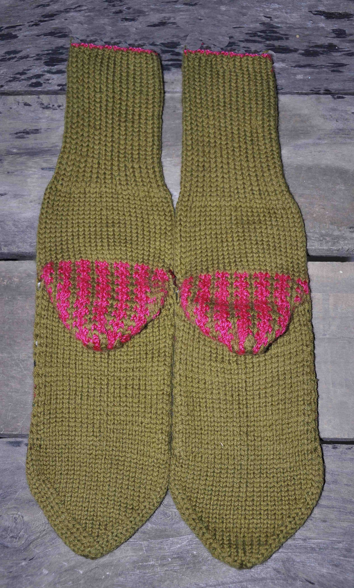 Woolen Socks, Olive Green