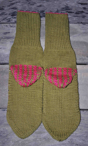 Woolen Socks, Olive Green