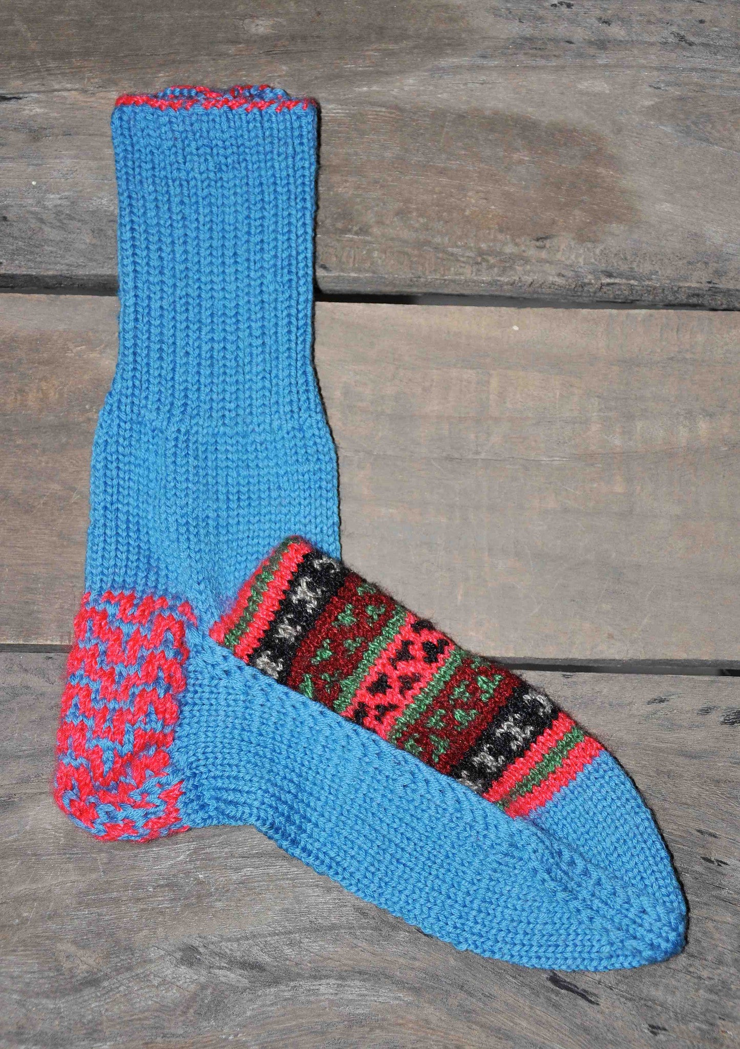 Woolen Socks, Blue with a Turquoise tinge