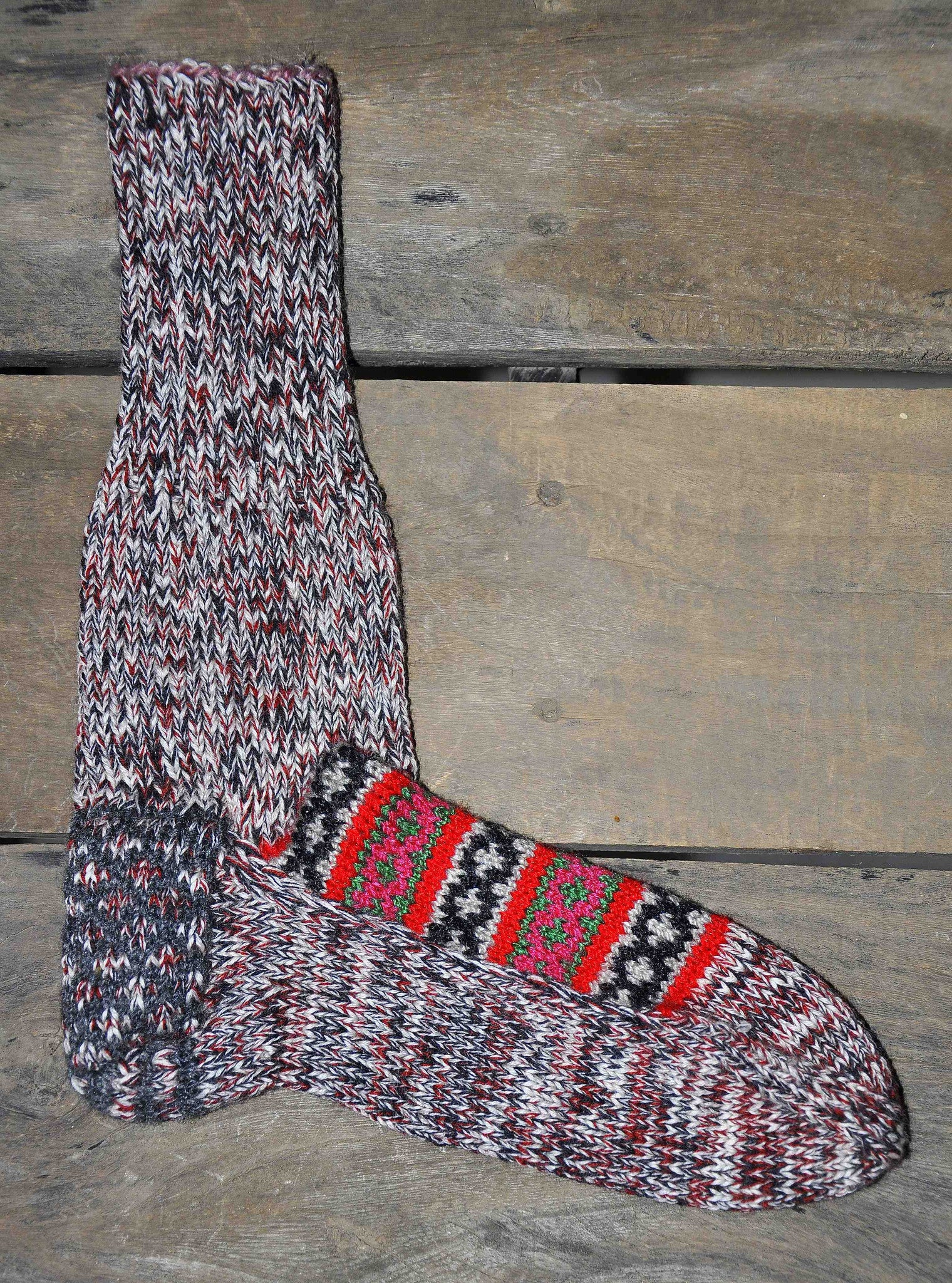 Woolen Socks, Multi Colour with White