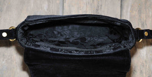 Hand Bag Small Studded Himalayan on Black Velvet